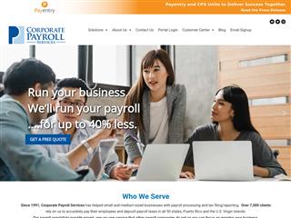 Corporate Payroll Services website preview
